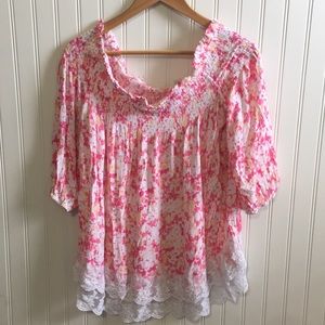 Summery flowy off-shoulder top